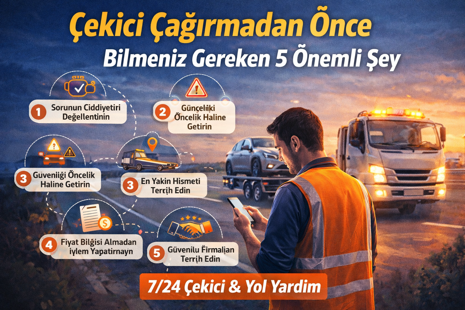 Çekici Çağırmadan Önce Bilmeniz Gereken 5 Önemli Şey